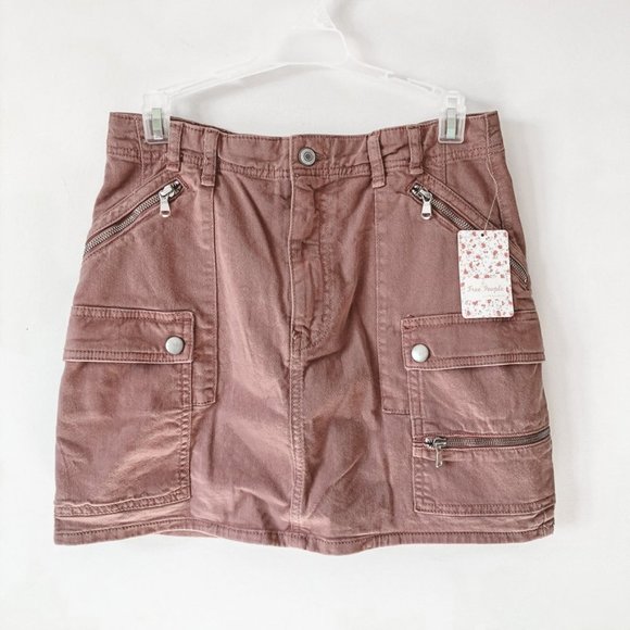 Free People Dusty Lilac Avenue Denim Mini Skirt 29 - Picture 8 of 13